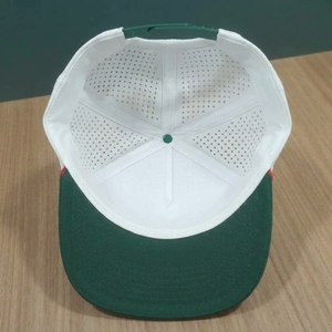 Gorra de Golf de 5 Paneles con Bordado 3D Personalizado OEM, Perforada con Corte Láser, Visera Precurvada, Estructurada, MOQ Bajo, ODM - Product Image 5