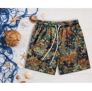 Dry Camo Print Beachwear Summer Mesh Swim Trunks for <b>Men</b> and Tie-Side <b>Bikini</b> for Women - Product Image 3