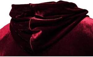 Plain Blank Velvet Hooded in Maroon Color Zip up <b>Velour</b> Hoodie Drop Shoulder Plus Size Breathable OEM Service Wholesale Buy OEM - Product Image 5