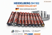 Rouleaux en caoutchouc hybrides Phoenix Abc pour impression offset UV, compatibles Roland 700 HDB GTO46 SM74, garantie 1 an, dureté 18-25 Shore
