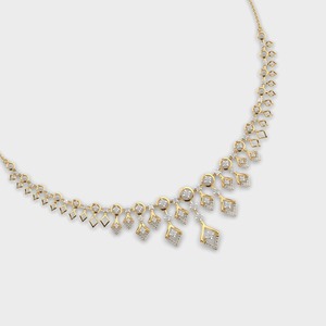 Exclusive High Jewelry 18K Gold IGI Certified Luxury Bridal <b>Statement</b> <b>Necklace</b> Draped Cascade Design | Royal Luxury for Women - Product Image 4