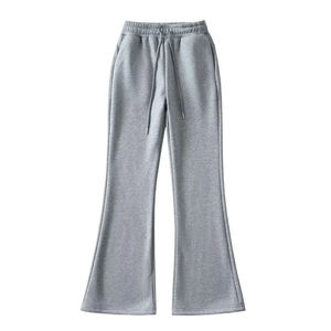 Pantalon de survêtement pour femme, coupe droite, en mélange de coton, prix usine OEM, fournisseur en gros - Product Image 3