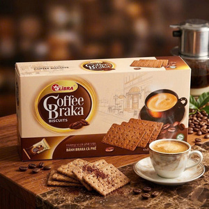 บิสกิตกรอบรสหวาน BRAKA กาแฟ 150 กรัม บรรจุกล่อง ยี่ห้อเวียดนาม ลิบรา ไขมันต่ำ คาร์โบไฮเดรตต่ำ - Product Image 2