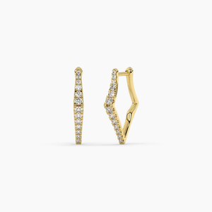 ต่างหูเพชรเลี้ยงในห้องปฏิบัติการ VVS1 ชุบทอง 14KT ได้รับการรับรองจาก IGI สำหรับเจ้าสาว เครื่องประดับหรูหราสำหรับงานหมั้นและงานเลี้ยง - Product Image 1