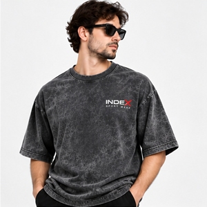 Camiseta de Manga Corta para Hombre INDEX, Cuello Redondo, Corte Regular, Estampado, Tejido Jersey Transpirable, Estilo Casual, Logotipo Frontal - Product Image 3