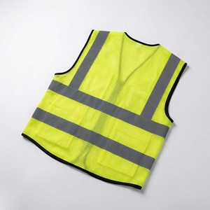 เสื้อกั๊กนิรภัยตาข่ายสีเหลือง มีกระเป๋าหลายช่อง ห่วงรูปตัว D และแถบสะท้อนแสง เสื้อกั๊กทำงานน้ำหนักเบา ระบายอากาศได้ดี รับผลิตแบบ OEM / แบรนด์ส่วนตัว - Product Image 2