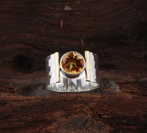 Anillo de Plata de Ley 925 de Lujo con Citrino Natural, Elegante Joya con Gema Amarilla, Hecho a Mano con Alta Calidad - Product Image 3
