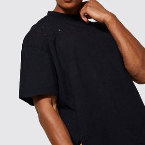 T-shirts Homme Haut de Gamme en Coton Lourd Délavé, Style Vintage, Respirant, Séchage Rapide, Logo Personnalisé sur le Devant - Product Image 5
