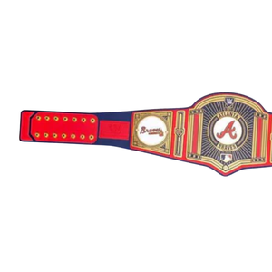 Ceinture de champion MLB des Braves d'Atlanta, personnalisable, de haute qualité, rouge et bleue, ceinture sportive personnalisée, ceinture de champion édition collection - Product Image 3