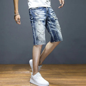 Shorts en jean pour hommes de haute qualité, conçus sur mesure, style streetwear, 100% coton, écologiques, respirants, logo personnalisé, service OEM - Product Image 3