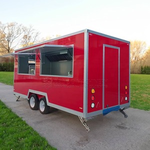 Remorques alimentaires mobiles d'usine conçues pour les entreprises de restauration de rue avec une disposition de cuisine pratique, comptoir de service et espace de rangement - Product Image 4
