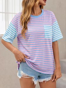 Nueva Camiseta de Mujer para Uso Casual, Camiseta de Manga Corta para Mujer, Camiseta de Algodón y Poliéster para Mujer Adulta, Precios de Fábrica para Damas - Product Image 6