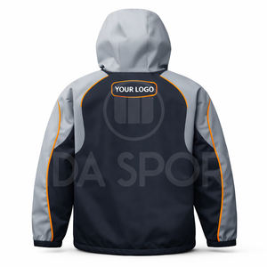 Veste coupe-vent à capuche imperméable personnalisée pour homme, gris zinc, pour sports de plein air et course à pied, vente en gros OEM ODM 2026 - Product Image 3