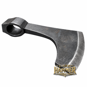Hache large en acier à haute teneur en carbone, tête de hache à dos plat, finition nickel noir, artisanat métallique gaufré pour le travail du bois - Product Image 1