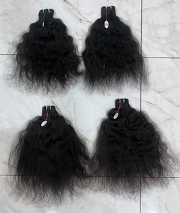 Extensiones de Cabello Humano Remy Virgen de Templo Indio con Doble Trama a Máquina, Textura Lisa, Tono Natural, Todos los Colores, Precio de Fábrica - Product Image 1