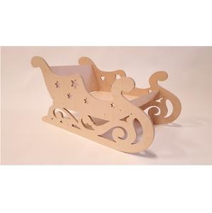 Cesta de trineo de madera para fiestas, decoración de interiores y exteriores - Product Image 1