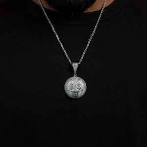 Iced 925 Sterling Silver for Moissanite Hip Hop <b>Pendant</b> with Pave Setting 3-4CT Men's GRA Certified - Product Image 4