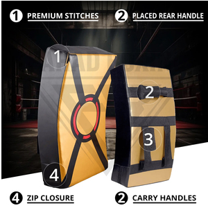 Escudo de entrenamiento acolchado de espuma de alto impacto con asas reforzadas, objetivo de boxeo de PVC para entrenamiento de artes marciales - Product Image 4