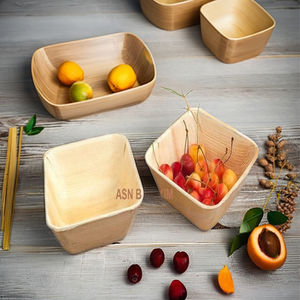 Vajilla desechable compostable ecológica de primera calidad con bandeja Platos de bambú resistentes y sostenibles - Product Image 2