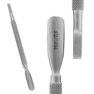 High Quality Reusable Dual-End Double Head Cuticle Pusher Nail Care Tools Stainless Steel Customized Logo Eco Friendly Stahlmann - Product Image 3