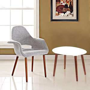 Mesa de Centro de Madera |   Mesa de Cóctel |   Mesa de Centro/Mesa Auxiliar para Decoración de Sala de Estar, Dormitorio y Oficina (Blanco) - Product Image 2