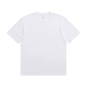 New Polyester/Cotton 220gsm Heavy <b>Weight</b> Luxury Silk Screen Printed O-Neck Short Sleeve Unisex Custom Logo <b>Blank</b> Men's T-Shirt - Product Image 2