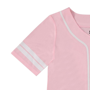 Maillot de baseball rose à motif de personnage de dessin animé, style anime mignon, sublimation personnalisée, polyester, vêtements de sport pour femmes, tissu respirant - Product Image 3