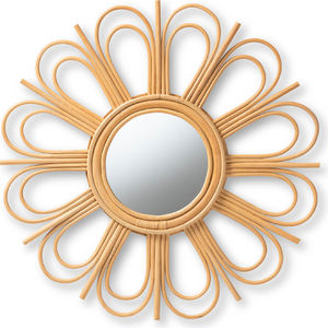 Large rattan <b>mirror</b> vintage inspired eco friendly cane <b>framed</b> <b>mirrors</b> for decorating home space - Product Image 4