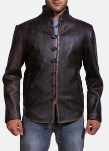 Latest Style Best Selling Casual Stand Collar Pakistan Made <b>Men</b> <b>Leather</b> Jackets Winter Wholesale Price Low MOQ - Product Image 1