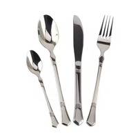 Ensemble de couverts en acier inoxydable écologique poli miroir de qualité supérieure pour la rentrée scolaire, les mariages, la restauration de luxe