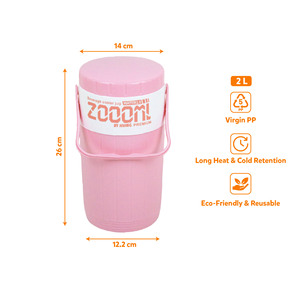 Durable <b>Plastic</b> <b>Colander</b> & Strainer with Portable Handle and Leakproof Lid for Hot/Cold Drink Storage BPA Free - Product Image 5