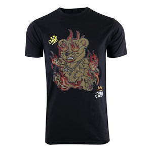 T-shirt vierge respirant en toile polyester/coton, grammage lourd, personnalisable avec logo, pour homme, impression sérigraphique, strass, coupe classique, vente en gros - Product Image 1