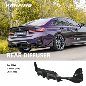 Difusor de Parachoques Trasero ABS Negro Brillante PANAVIS para BMW Serie 3 G20 G28 G21 2023-2026 - Product Image 1