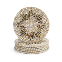 En gros, sets de table ronds en jonc de mer tressé, style bohème, pour mariage, fabriqués au Vietnam