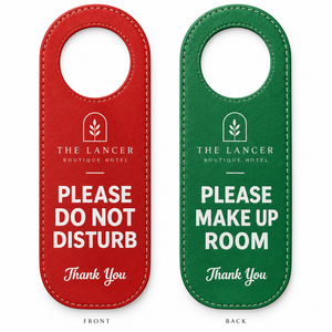 Porte-clés de porte d'hôtel en cuir personnalisé avec logo, panneau de chambre « Ne pas déranger », étiquette de porte pour invités, fabricant en gros - Product Image 3