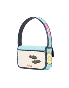 Sac à bandoulière fait main blanc perlé avec broderie Caviar Tin et perles de verre, pochette de soirée pour femme, motif alimentaire, sacoche bandoulière - Product Image 2