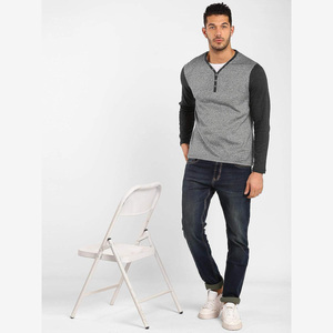 T-shirt personnalisé vintage délavé à l'acide, col rond, manches courtes, coupe classique pour homme, 100 % coton, haute qualité, respirant, séchage rapide - Product Image 4