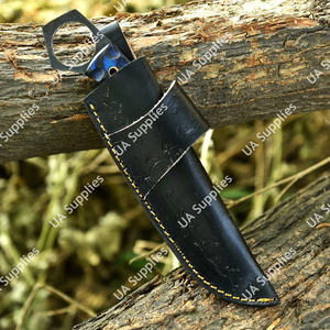 Cuchillo Skinner de Acero con Alto Contenido de Carbono 1095, Forjado a Mano, Afilado como una Navaja, con Orificio para el Dedo, para Caza, Camping, EDC, con Funda de Madera Pakka, la Mejor Opción para Regalo - Product Image 4