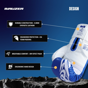 ถุงมือชกมวยหนัง PU Mauzer สำหรับฝึกซ้อม MMA คิกบ็อกซิ่ง ทนทาน น้ำหนักเบา พร้อมสายรัดข้อมือแบบเวลโคร - Product Image 2