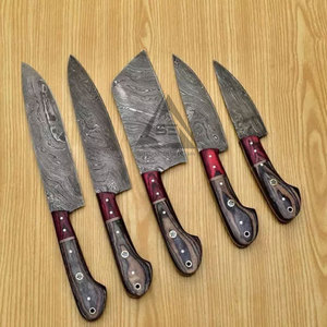 Accesorios de Cocina Profesionales, Juego de Cuchillos de Chef Damasco Hechos a Mano con Logotipo Personalizado, Acero de 67 Capas, Sostenible y Duradero - Product Image 4