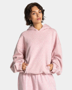 Ensemble de survêtement 2 pièces pour femme en molleton 100 % coton, imprimé léopard graphite, avec passepoil, coupe décontractée, hiver, style décontracté, collection 2026 - Product Image 2