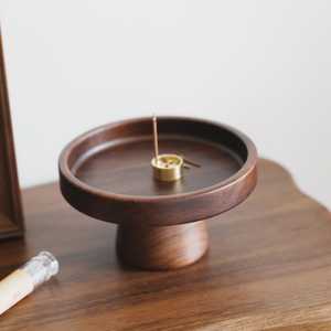 Plateau porte-encens de luxe en bois d'acacia, fait main, écologique, accessoire de parfum d'intérieur pour les intérieurs modernes, utilisation toute saison - Product Image 1