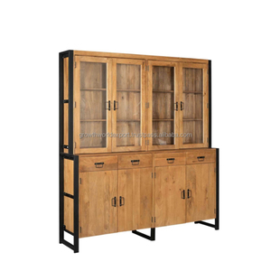 Ấn Độ 2025 thủ công bằng gỗ Side Board với 4 ngăn kéo với 8 cửa ra vào lưu trữ sắt đứng phòng ngủ lưu trữ Side Board Ấn Độ gỗ - Product Image 2