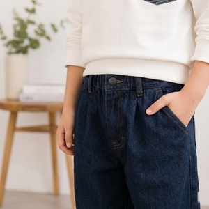 Wholesale Boys Wide Leg Cotton Long Pants 95% Cotton 5% Spandex Woven Breathable Soft Comfortable Anti-Pilling Bottoms - Product Image 4