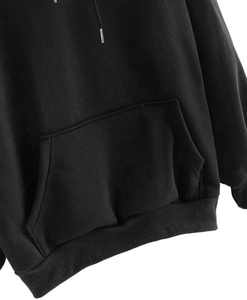 Sudadera Básica para Hombre, 100% Poliéster, Cuello en V, Invierno, Impresión Digital, Teñido Liso, Secado Rápido, Ecológica, Casual, con Bolsillo - Product Image 4