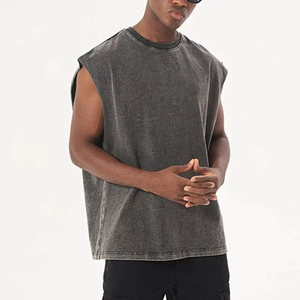 Débardeur de sport personnalisé pour homme, nouvelle collection été, à épaules larges, sans manches, séchage rapide, en coton, pour fitness, vente en gros - Product Image 4