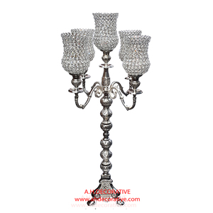 Attractive Candelabra Centerpieces Handmade New Design Table & Floor Decorative Metal & Crystal Tealight <b>Candle</b> Holder for Sale - Product Image 3