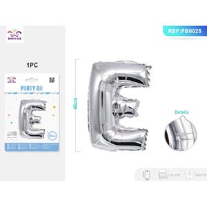 Confezione palloncino in aletta con alfabeto argento di piccole dimensioni 40CM 12packs per decorazioni per feste - Product Image 5