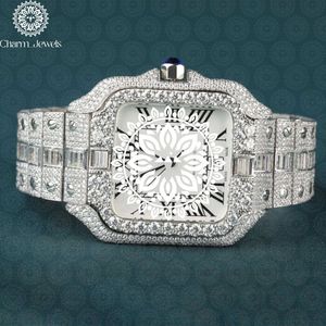 Charm_Jewels Luxury Women's Square <b>Diamond</b> <b>Watch</b> Analog Quartz Stainless Steel Band Sapphire Crystal Butterfly Clasp 30mm - Product Image 1