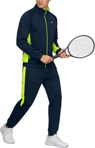 Ensemble de survêtement pour homme, 2 pièces, ensemble de jogging athlétique, ensemble complet avec fermeture éclair, survêtement de sport pour homme - Product Image 2
